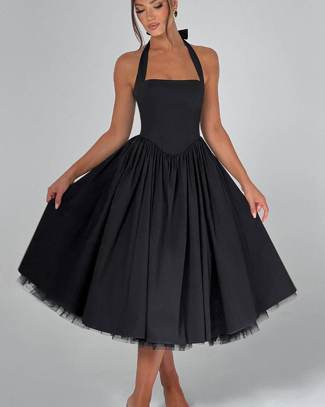 Ariana | Women Wedding Guest Halter Midi Dress