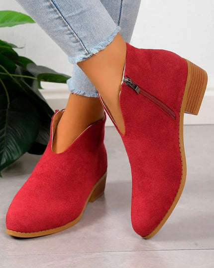 Camille | Women’s Leopard Print Ankle Boots with Zipper