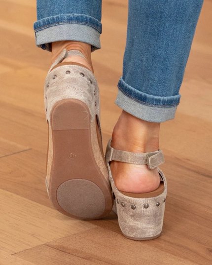 Linda | Suede Wedge Sandals