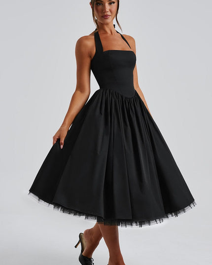 Ariana | Women Wedding Guest Halter Midi Dress
