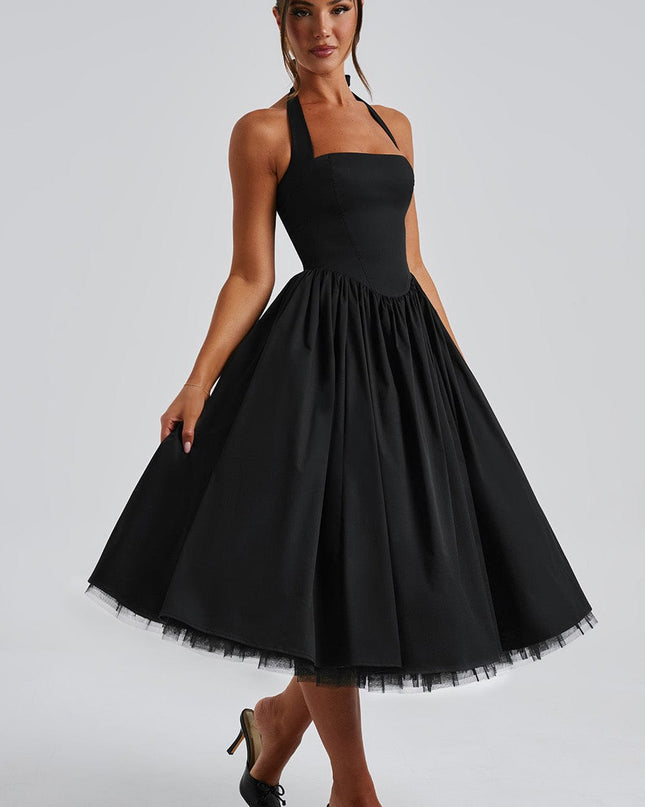 Ariana | Women Wedding Guest Halter Midi Dress