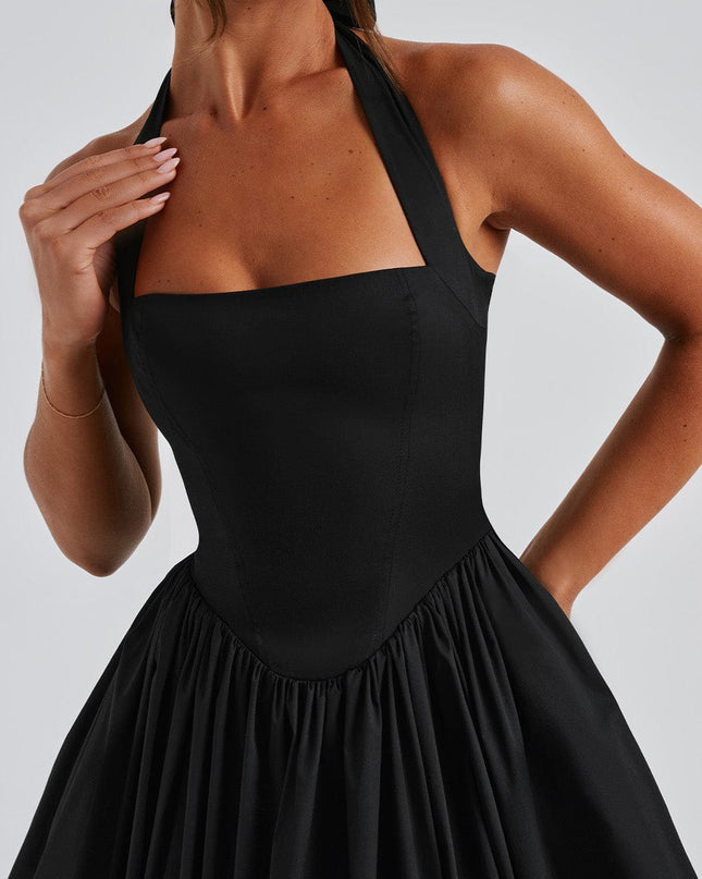 Ariana | Women Wedding Guest Halter Midi Dress