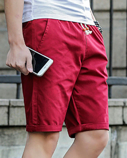 Men's Casual Drawstring Shorts - Low Rise, Breathable & Comfortable