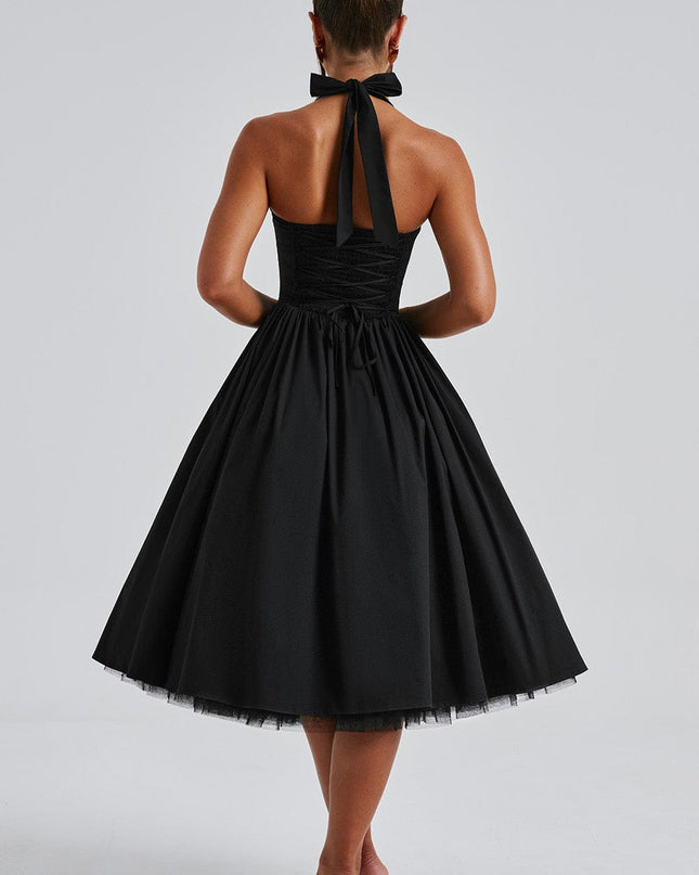 Ariana | Women Wedding Guest Halter Midi Dress