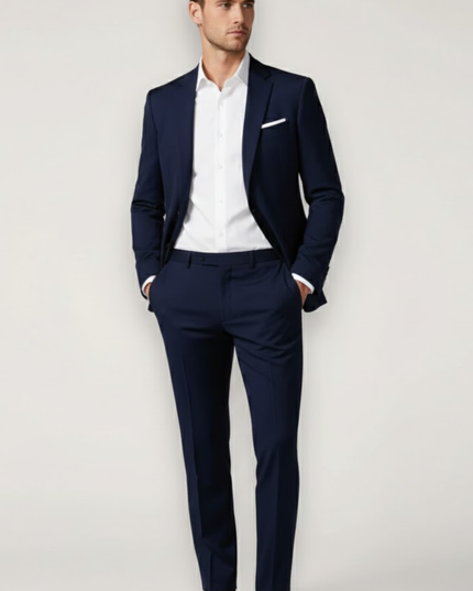 Men’s Two-Piece Slim Fit Suit – Tailored Blazer and Trousers for Weddings and Events