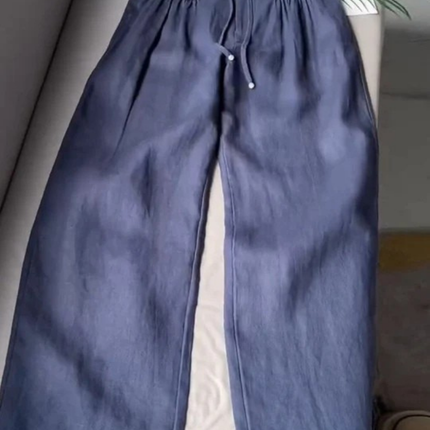 Livia | Women's Relaxed Wide Leg Pants with Elastic Waist for Casual Everyday Wear