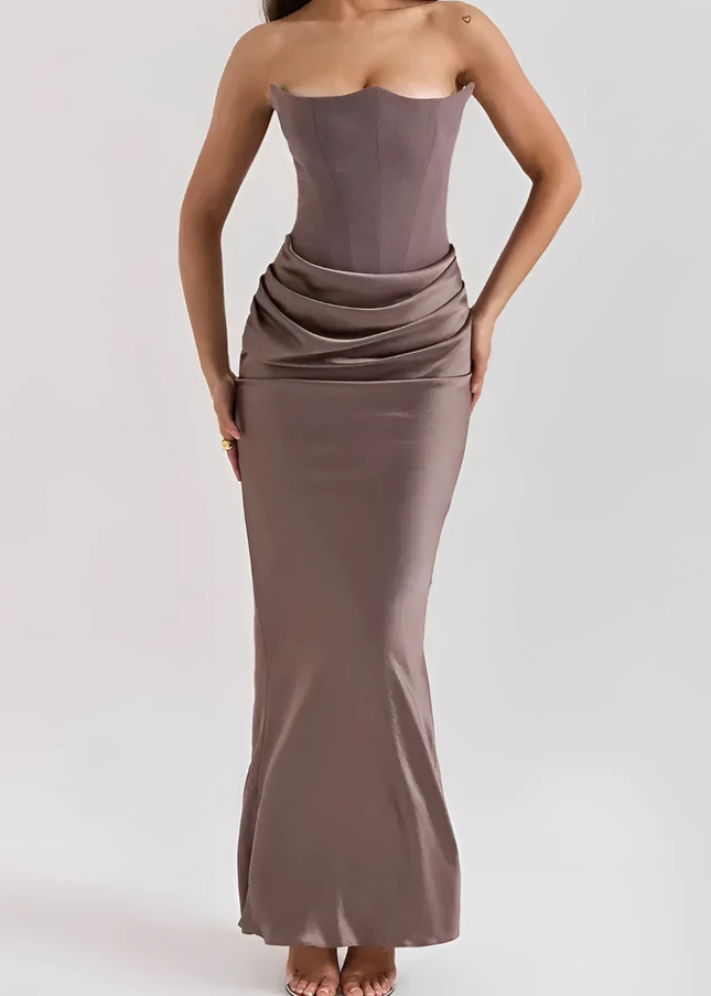Brooklyn | Women Wedding Guest Draped Maxi Dress