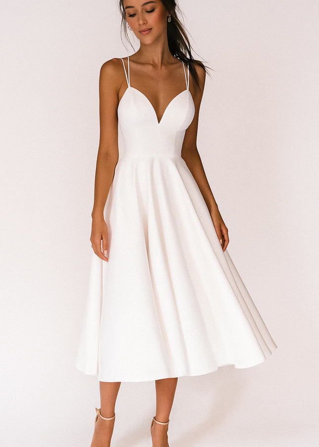 Bella | Women Wedding Guest Strappy Midi Dress