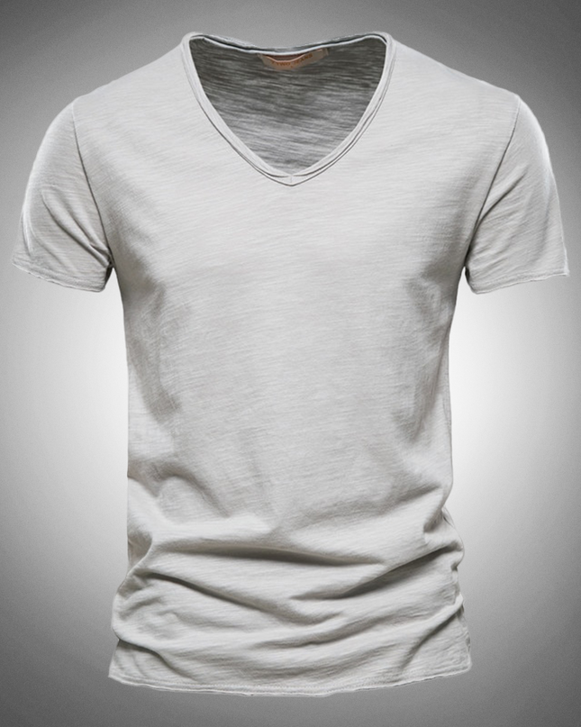 Classic Cotton V-Neck T-Shirt for Men | Kevin