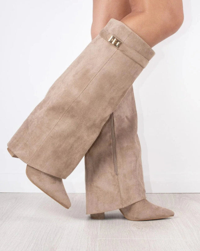 Emily | Women’s Leather Thigh-High Boots with Buckle