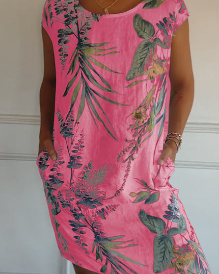 Gabriella | Women Casual Leaf Print Summer Dress