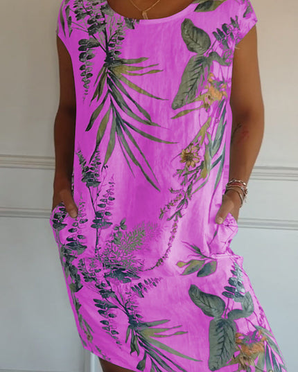 Gabriella | Women Casual Leaf Print Summer Dress