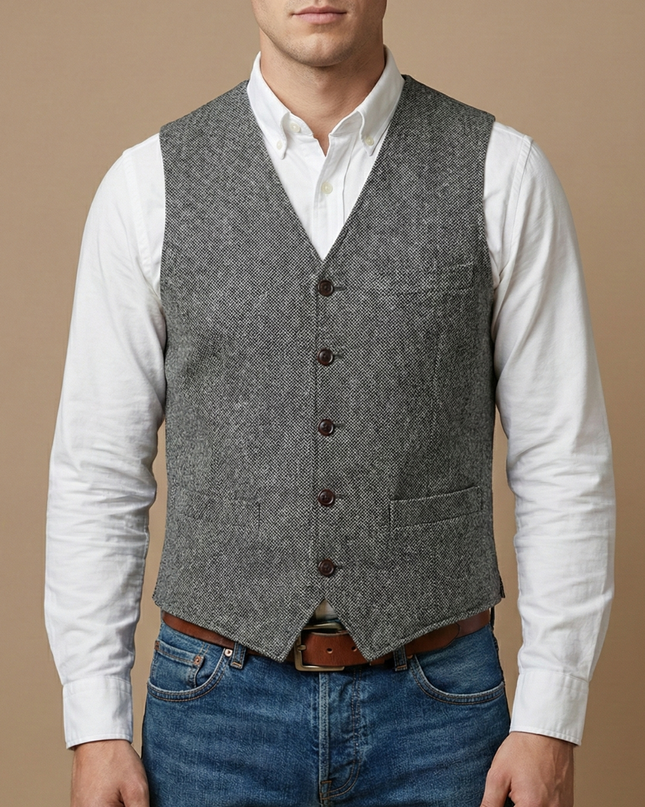 Men’s Tailored Waistcoat – Classic Button-Up Vest for Smart and Casual Wear