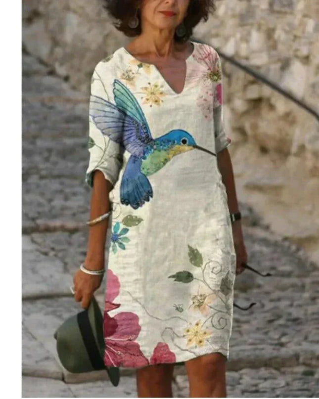 Hailey | Women’s Floral V-Neck Midi Dress