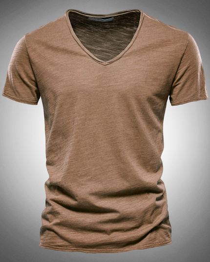 Classic Cotton V-Neck T-Shirt for Men | Kevin