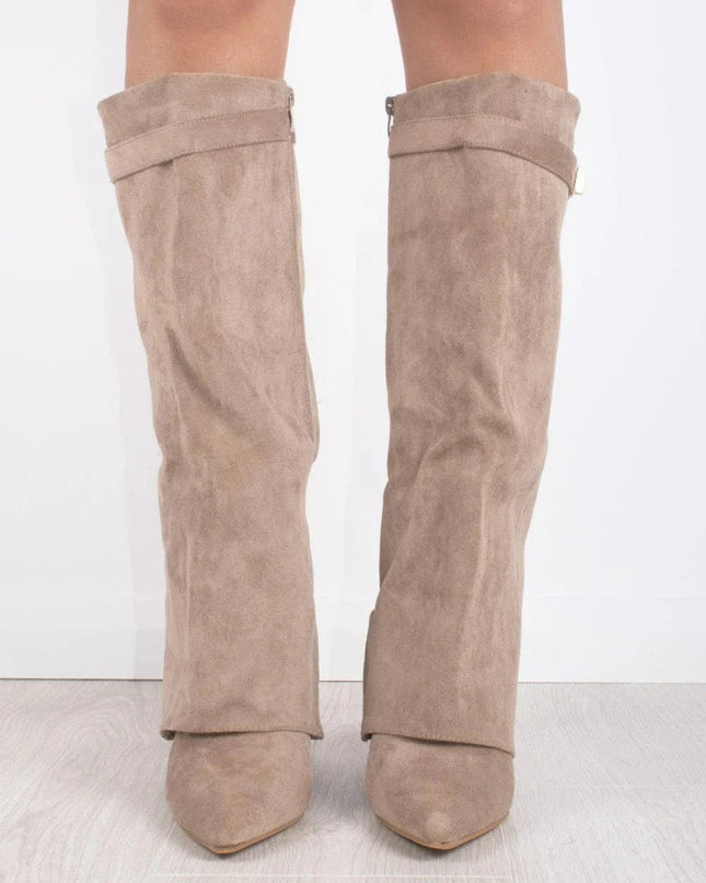 Emily | Women’s Leather Thigh-High Boots with Buckle