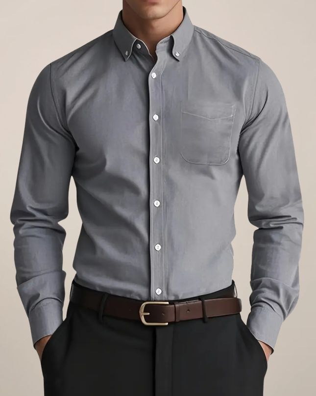 Men’s Long Sleeve Everyday Shirt – Classic Button-Up for Work or Weekend