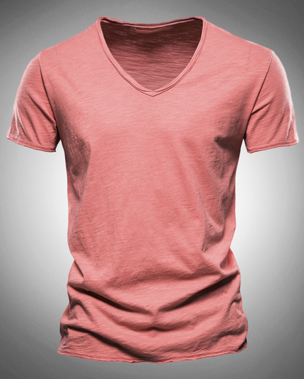 Classic Cotton V-Neck T-Shirt for Men | Kevin