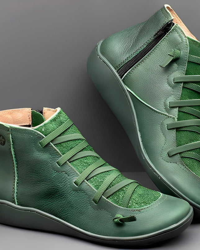 Fiona | Women’s Lace-Up Zip Ankle Boots