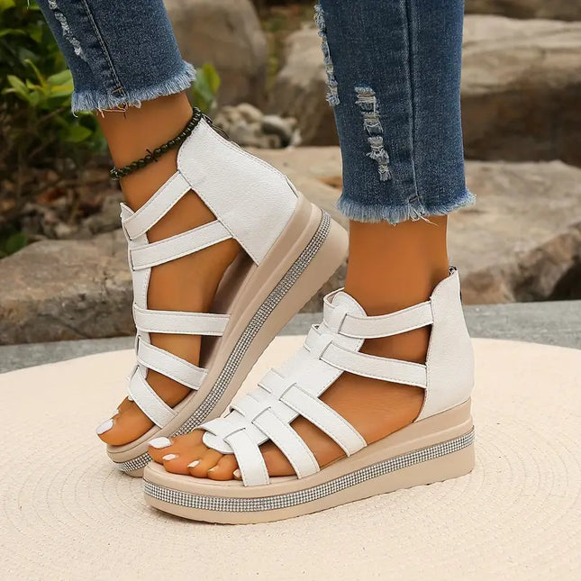 Hannah | Comfort Sandals with Rhinestone Decoration
