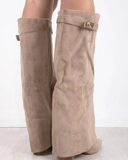 Emily | Women’s Leather Thigh-High Boots with Buckle