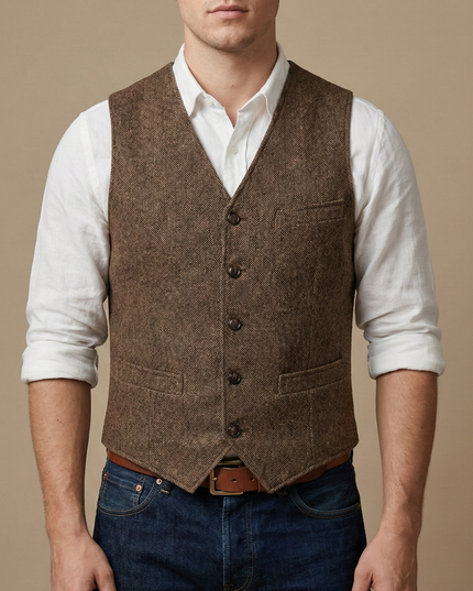 Men’s Tailored Waistcoat – Classic Button-Up Vest for Smart and Casual Wear