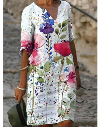 Hailey | Women’s Floral V-Neck Midi Dress