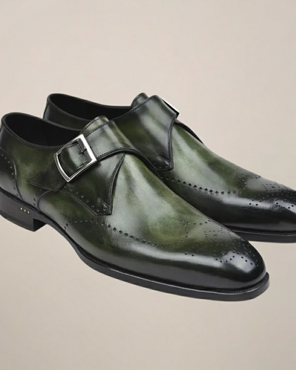 Men’s Monk Strap Dress Shoes – Classic Buckle Design