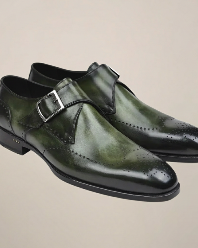 Men’s Monk Strap Dress Shoes – Classic Buckle Design