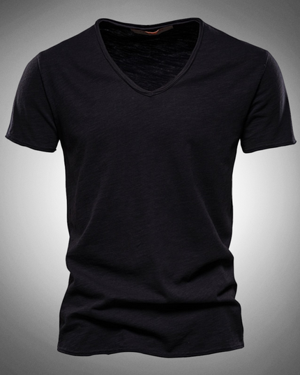 Classic Cotton V-Neck T-Shirt for Men | Kevin