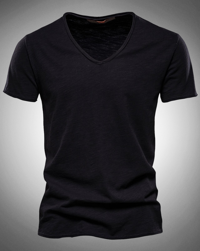 Classic Cotton V-Neck T-Shirt for Men | Kevin