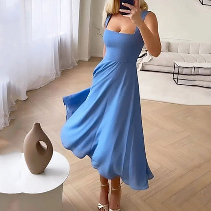Blair | Women Wedding Guest Square Midi Dress