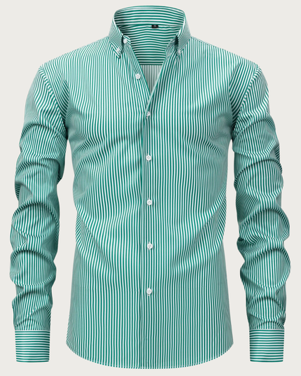 Men’s Striped Long Sleeve Shirt – All-Season