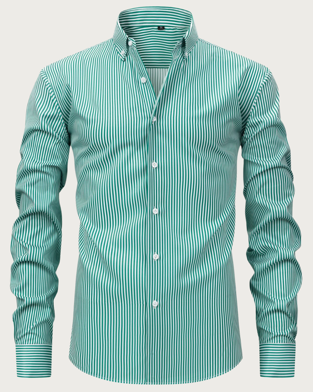 Men’s Striped Long Sleeve Shirt – All-Season