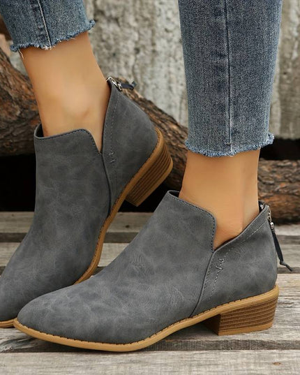 Caroline | Women’s Casual Low Heel Slip-On Boots