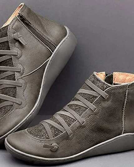 Fiona | Women’s Lace-Up Zip Ankle Boots