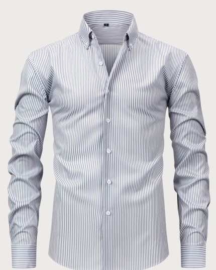 Men’s Striped Long Sleeve Shirt – All-Season