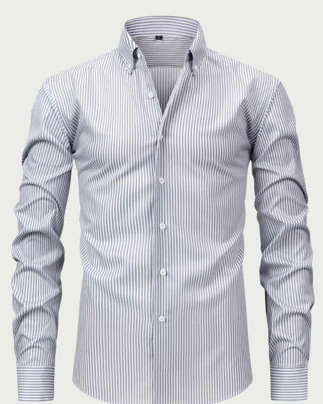 Men’s Striped Long Sleeve Shirt – All-Season