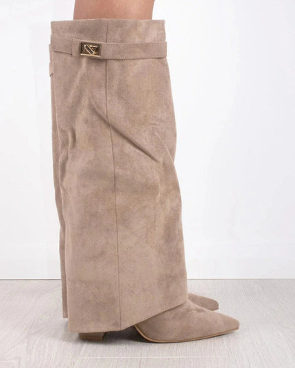 Emily | Women’s Leather Thigh-High Boots with Buckle