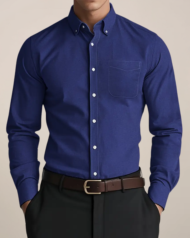 Men’s Long Sleeve Everyday Shirt – Classic Button-Up for Work or Weekend