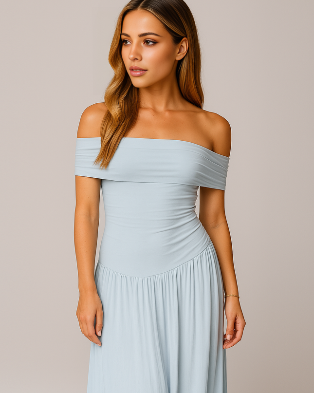 Isabel | Women Wedding Guest Pleated Maxi Dress