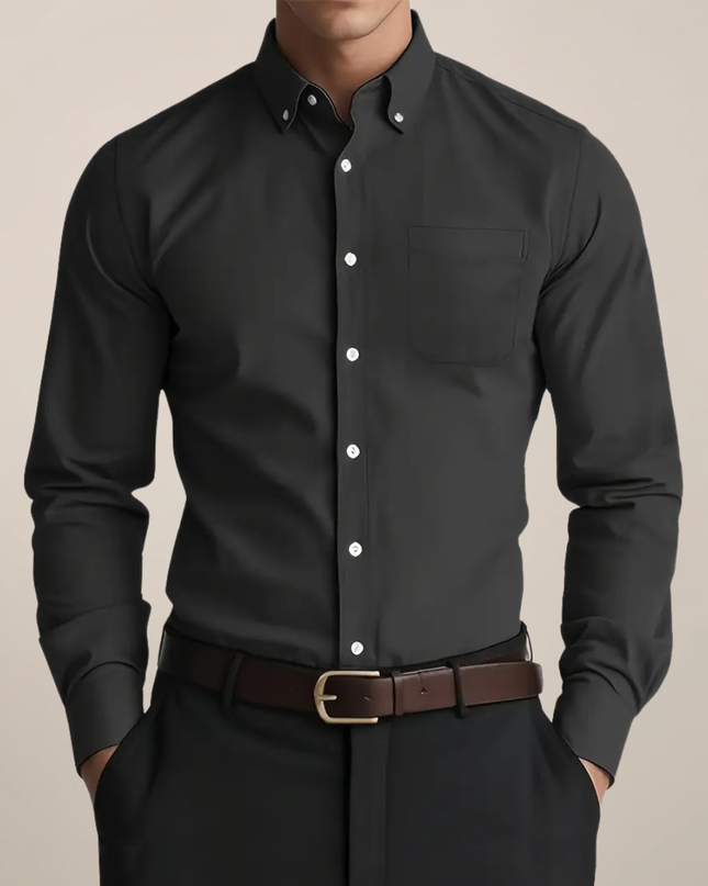Men’s Long Sleeve Everyday Shirt – Classic Button-Up for Work or Weekend