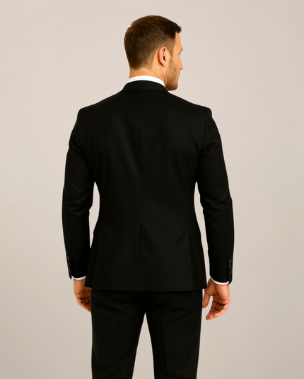 Men’s Three-Piece Dinner Suit – Contrast Lapel, Tailored Fit