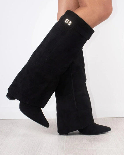 Emily | Women’s Leather Thigh-High Boots with Buckle