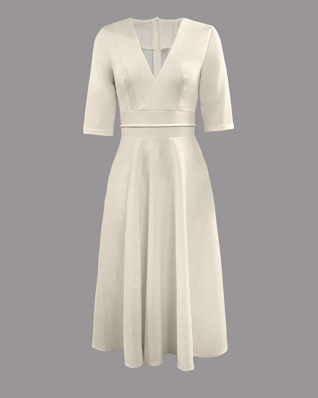 Daisy | Women Wedding Guest Flared Midi Dress