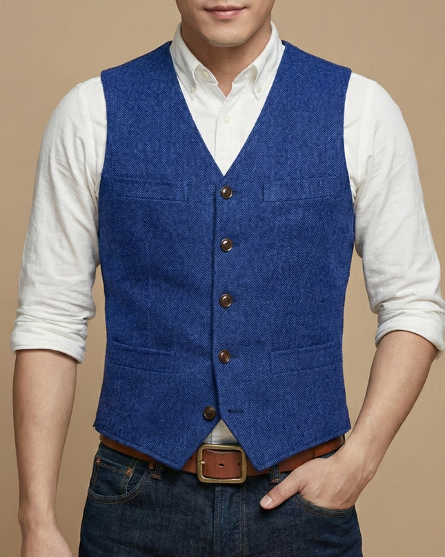 Men’s Tailored Waistcoat – Classic Button-Up Vest for Smart and Casual Wear
