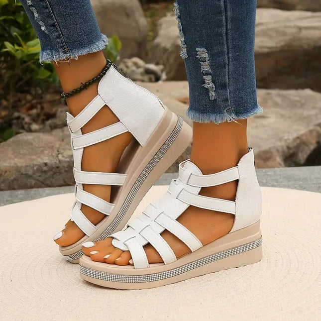Hannah | Comfort Sandals with Rhinestone Decoration