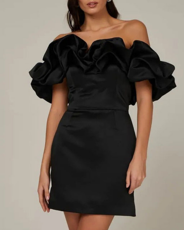 Ella  | Women Wedding Guest Ruffle Mini Dress