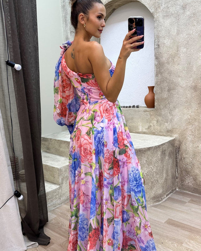 Millie | Women’s Elegant Floral Slit Maxi Dress