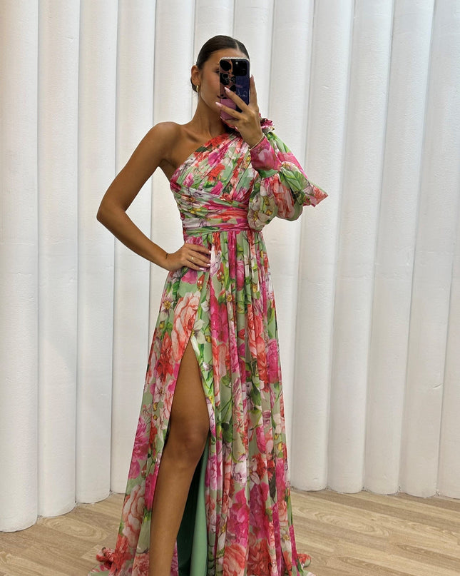 Millie | Women’s Elegant Floral Slit Maxi Dress